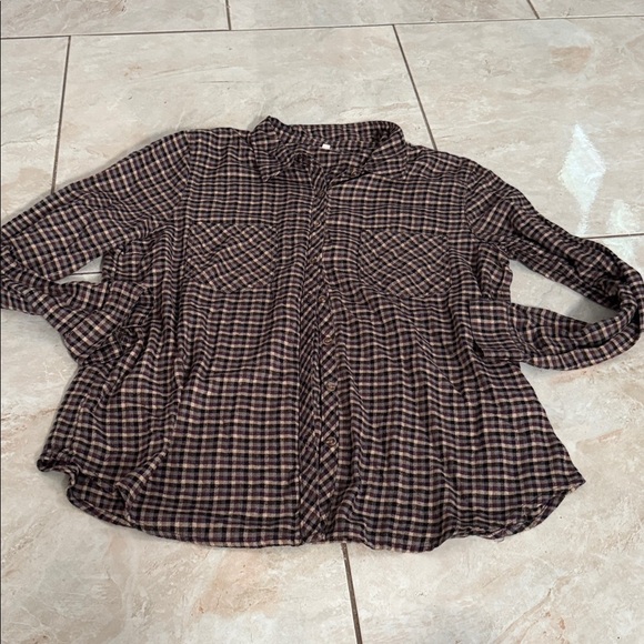 Maurices Tops - Maurices Purple Plaid Shirt